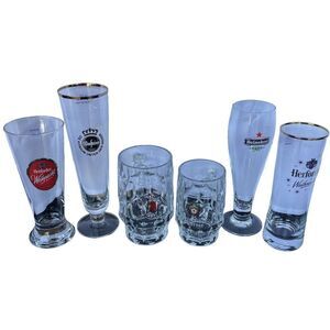 4Germany Glass Pilsner Beer Glasses 2 beer Steins